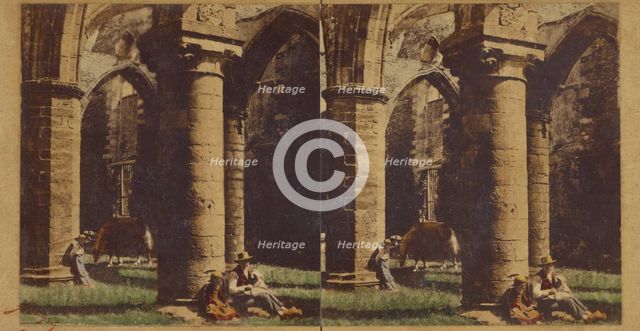 Voyage de Bretagne. Saint-Mathieu (Finistere) Ruines de l'Abbaye, No. 4., about 1860. Creator: Charles Paul Furne.