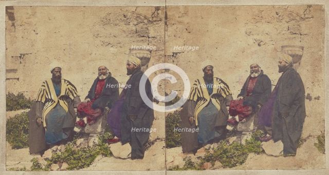 Voyage en Orient. Syrie. Cheiks Druses., about 1860. Creator: Unknown.