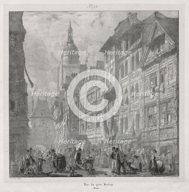 Voyages pittoresques et romantiques dans lancienne France, Normandie..., 1824. Creator: Richard Parkes Bonington (British, 1802-1828).
