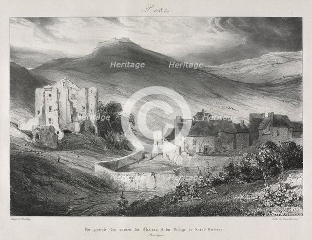 Voyages pittoresques et romantiques dans lancienne France, Auvergne..., 1831. Creator: Eugène Isabey (French, 1803-1886).