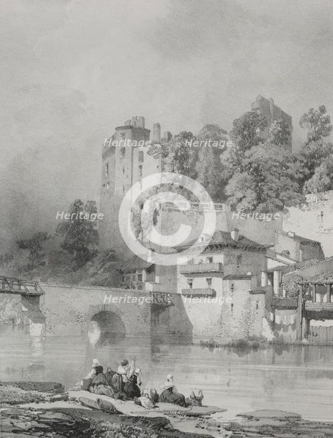 Voyages pittoresques et romantiques dans lancienne France. Bretagne: Chateau de Clisson. Creator: Eugène Cicéri (French, 1813-1890).