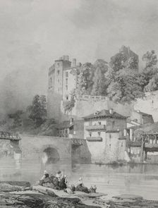 Voyages pittoresques et romantiques dans lancienne France. Bretagne: Chateau de Clisson. Creator: Eugène Cicéri (French, 1813-1890)