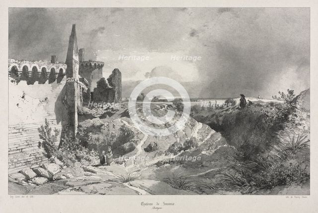 Voyages pittoresques et romantiques dans lancienne France. Bretagne: Chateau de Susinio. Creator: Eugène Cicéri (French, 1813-1890).