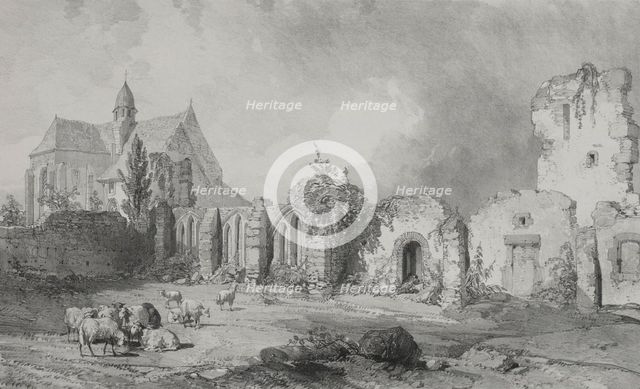 Voyages pittoresques et romantiques dans lancienne France. Bretagne: Abbaye de Relec. Creator: Eugène Cicéri (French, 1813-1890).