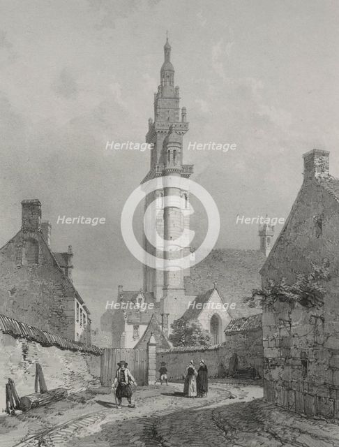 Voyages pittoresques et romantiques dans lancienne France. Bretagne: Eglise de Roscoff. Creator: Eugène Cicéri (French, 1813-1890).