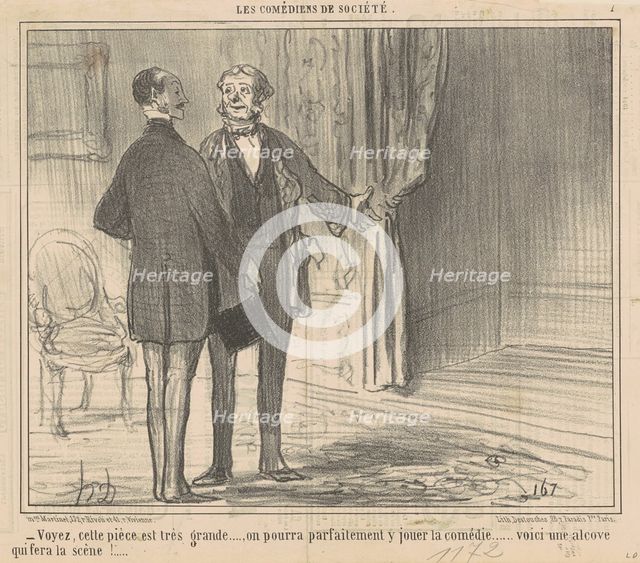 Voyez, cette pièce est très grande ..., 19th century. Creator: Honore Daumier.