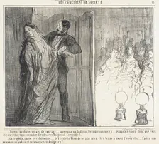 Voyons madame, un peu de courage..., 1858. Creator: Honore Daumier