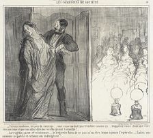 Voyons madame, un peu de courage..., 1858. Creator: Honore Daumier