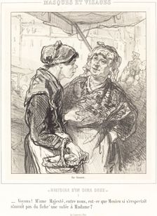 Voyons! Mme Majeste..., 1853. Creator: Paul Gavarni