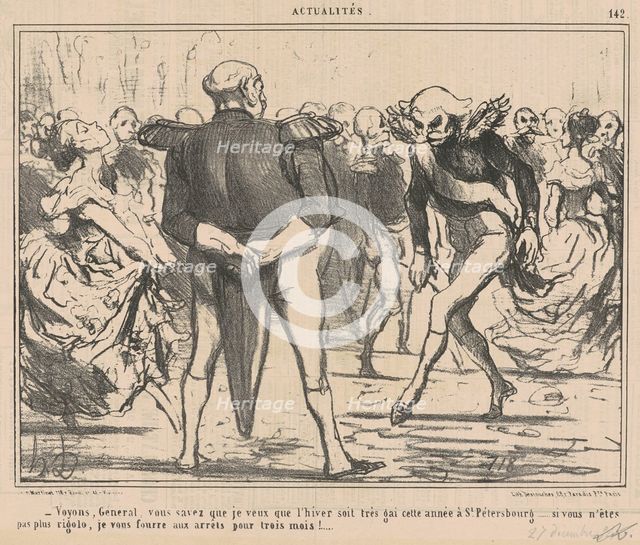 Voyons, genéral ..., 19th century. Creator: Honore Daumier.