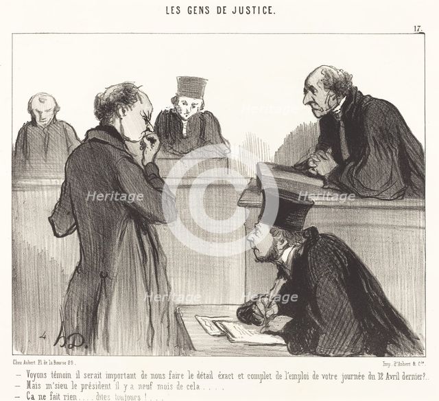 Voyons témoin il serait important de..., 1846. Creator: Honore Daumier.
