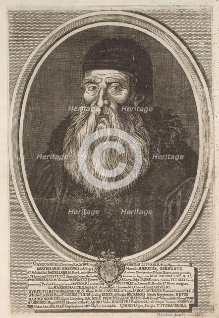 Voyszundus I. Christian (?-1412). From: Icones Familiae Ducalis Radivilianae, 1758.