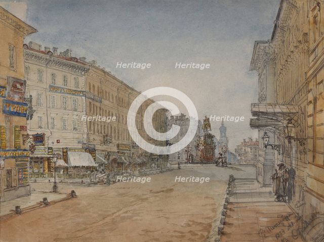 Voznesensky Prospekt in Saint Petersburg, 1859.