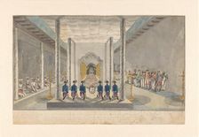 VOC Delegation at An Audience With The King of Kandy, Sri Rajadi Raja Sinha, 1785-1786. Creator: Jan Brandes
