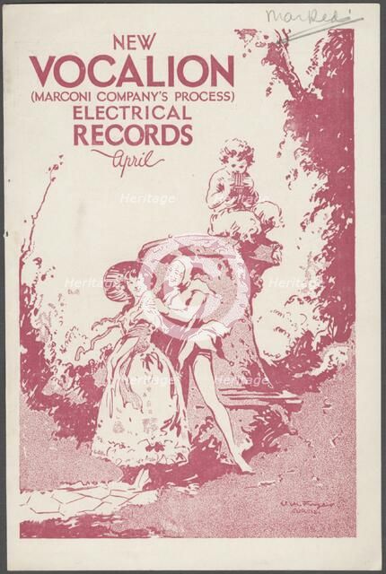 Vocalion Records Bulletin, 1920s. Artist: Wilfred Fryer