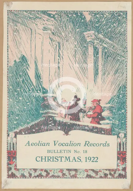 Vocalion Records Bulletin, Christmas, 1922. Artist: Wilfred Fryer