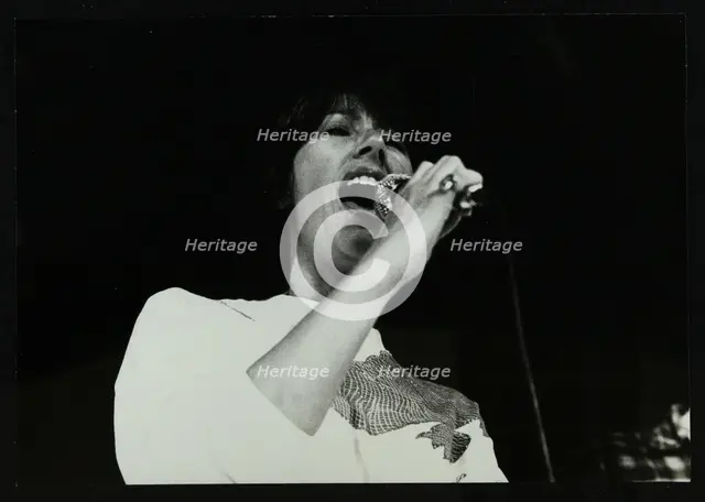 Vocalist Norma Winstone performing at The Stables, Wavendon, Buckinghamshire. Creator: Denis Williams.