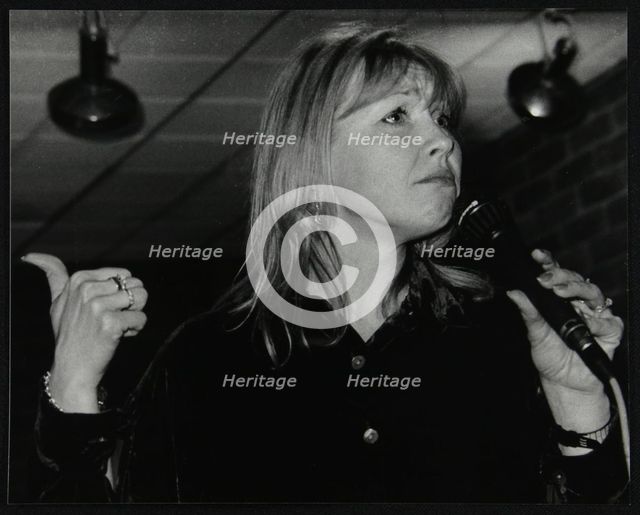 Vocalist Tina May at The Fairway, Welwyn Garden City, Hertfordshire, 7 March 1999. Creator: Denis Williams.