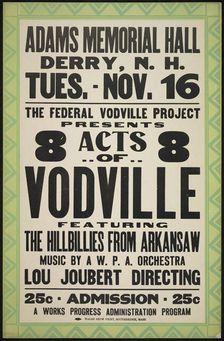 Vodville Show, Derry, NH, [193-]. Creator: Unknown