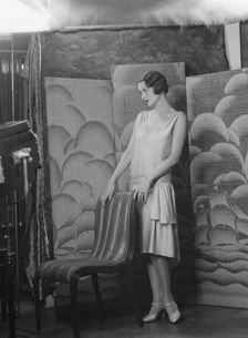 Vogue fashion photographs with model Gurta Andre, 1928 Apr. 25. Creator: Arnold Genthe