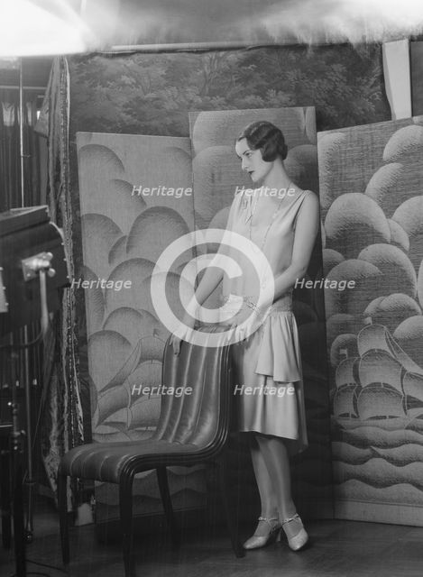 Vogue fashion photographs with model Gurta Andre, 1928 Apr. 25. Creator: Arnold Genthe.