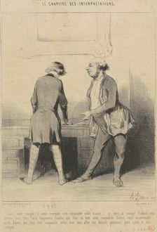 Voici votre comptre: Il vous revenait ..., 19th century. Creator: Honore Daumier