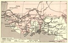 'Voies de communication de l'Afrique occidentale francaise; L'Ouest Africain 1914. Creator: Unknown