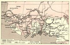 'Voies de communication de l'Afrique occidentale francaise; L'Ouest Africain 1914. Creator: Unknown