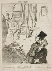 Voilà pourtant notre chambre nuptiale.., 1853. Creator: Honore Daumier
