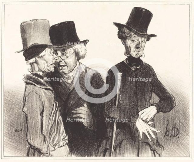 - Voilà! t'es devenu rentier, moi médecin, lui est devenu lion, 1841. Creator: Honore Daumier.