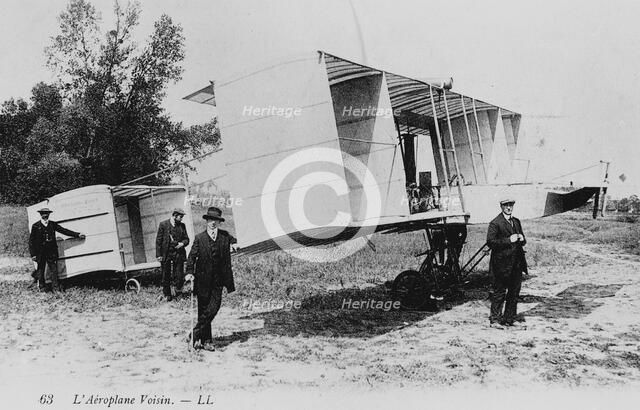 Voisin biplane, 1910. Artist: Unknown