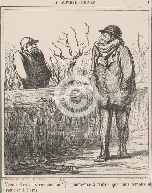 Voisin, êtes-vous comme moi? ..., 1865.  Creator: Honore Daumier.