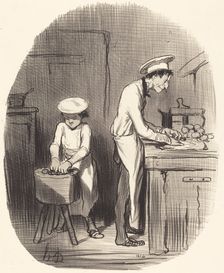Vois-tu, petit, t'as tort de t'mêler d'la politique, 1849. Creator: Honore Daumier