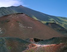 Volcanic cones, Mount Etna, Sicily, Italy. Creator: Peter Thompson