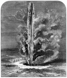 Volcanic eruption of Mauna Loa, Sandwich Islands, 1872. Creator: William James Palmer