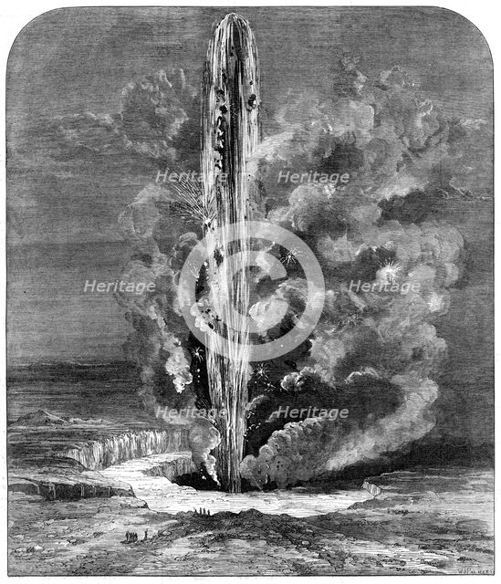 Volcanic eruption of Mauna Loa, Sandwich Islands, 1872. Creator: William James Palmer.