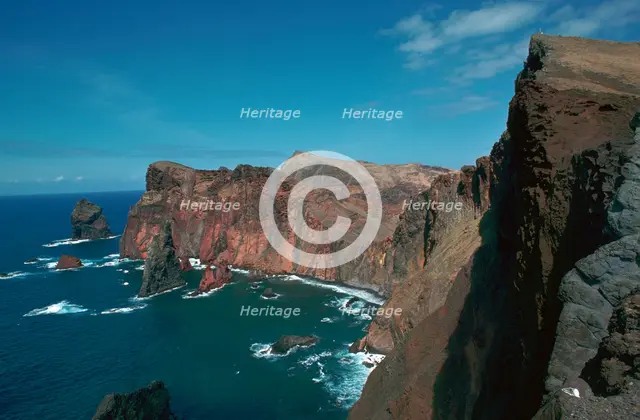 Volcanic sea-cliffs in Madeira.
