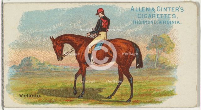 Volante, from The World's Racers series (N32) for Allen & Ginter Cigarettes, 1888. Creator: Allen & Ginter.