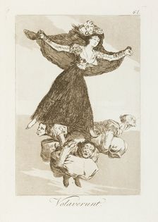 Volaverunt.; Los Caprichos, pl.61, 1799. Creator: Francisco Goya