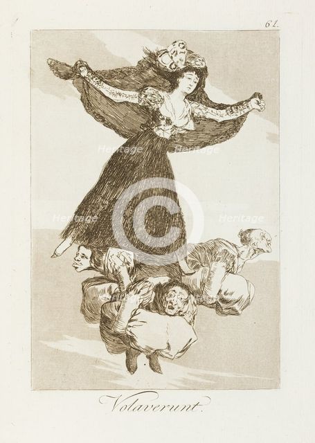 Volaverunt.; Los Caprichos, pl.61, 1799. Creator: Francisco Goya.