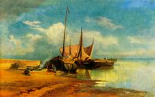 Volga Landscape 1870, (1965). Creator: Fyodor Vasil'yev