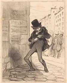 Volé!... Rue vide-gousset..., 1839. Creator: Honore Daumier