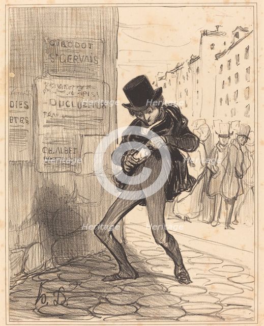 Volé!... Rue vide-gousset..., 1839. Creator: Honore Daumier.