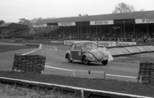 Volkswagen Beetle, R. Vaughan, Goodwood Members Meeting 1958. Creator: Unknown