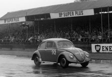 Volkswagen Beetle, R. Vaughan, Goodwood Members Meeting 1959. Creator: Unknown