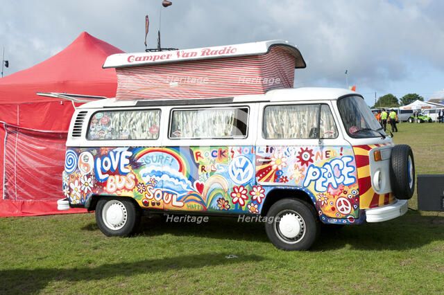 Volkswagen camper van at V Dub Island event, Isle of Wight 2013 Artist: Unknown.