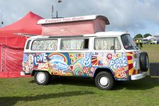 Volkswagen camper van at V Dub Island event, Isle of Wight 2013