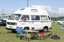 Volkswagen camper van at V Dub Island event, Isle of Wight 2013