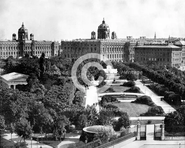 'Volksgarten and Theseum, Vienna, Austria', 1893.Artist: John L Stoddard