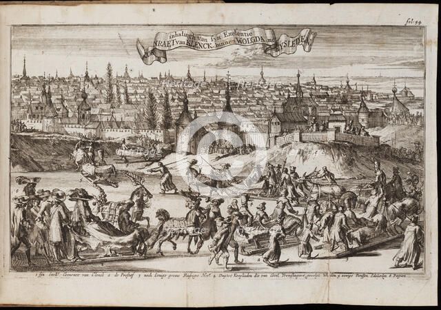 Vologda (From: Historisch Verhael, of Beschryving van de Voyagie), 1677. Artist: Coyet (Coyett), Balthasar (ca. 1650-1725)